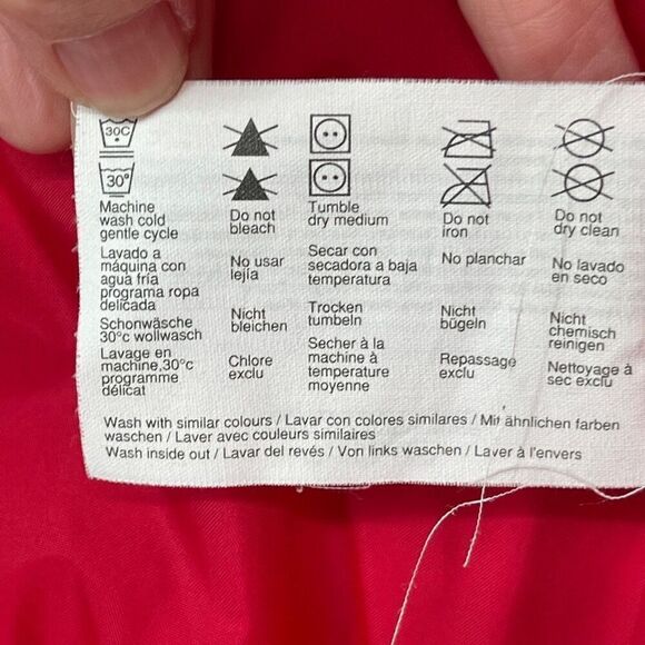 Esprit Red Sleeveless Snap Full Zip Down Vest Puffer Jacket Size XS - Picture 6 of 8